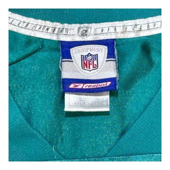 Reebok NFL Equipment Miami Dolphins Junior Seau #55 Jersey 2XL XXL Green - Picture 5 of 7